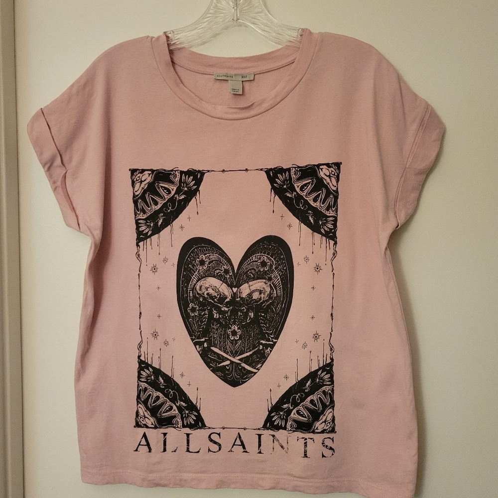 AllSaints Lepidus Imogen Boy GraphicTee, Size XS/S